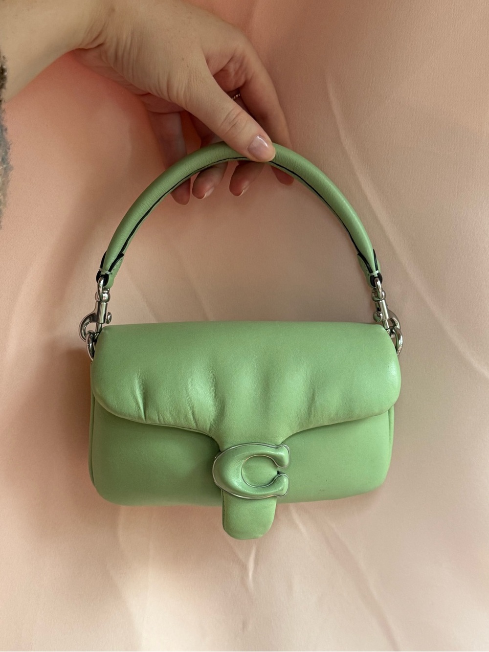 RARE Coach Pillow Tabby in Pistachio ORIGINAL DUST BAG & STRAPS